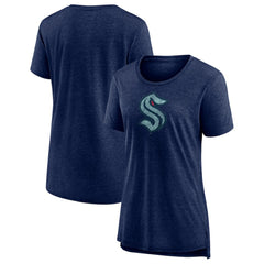 Seattle Kraken Women's Slow Whistle Tri-Blend T-Shirt Deep Sea Blue