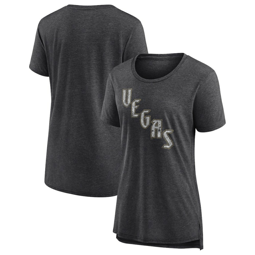 Vegas Golden Knights Women's Slow Whistle Tri-Blend T-Shirt Gray