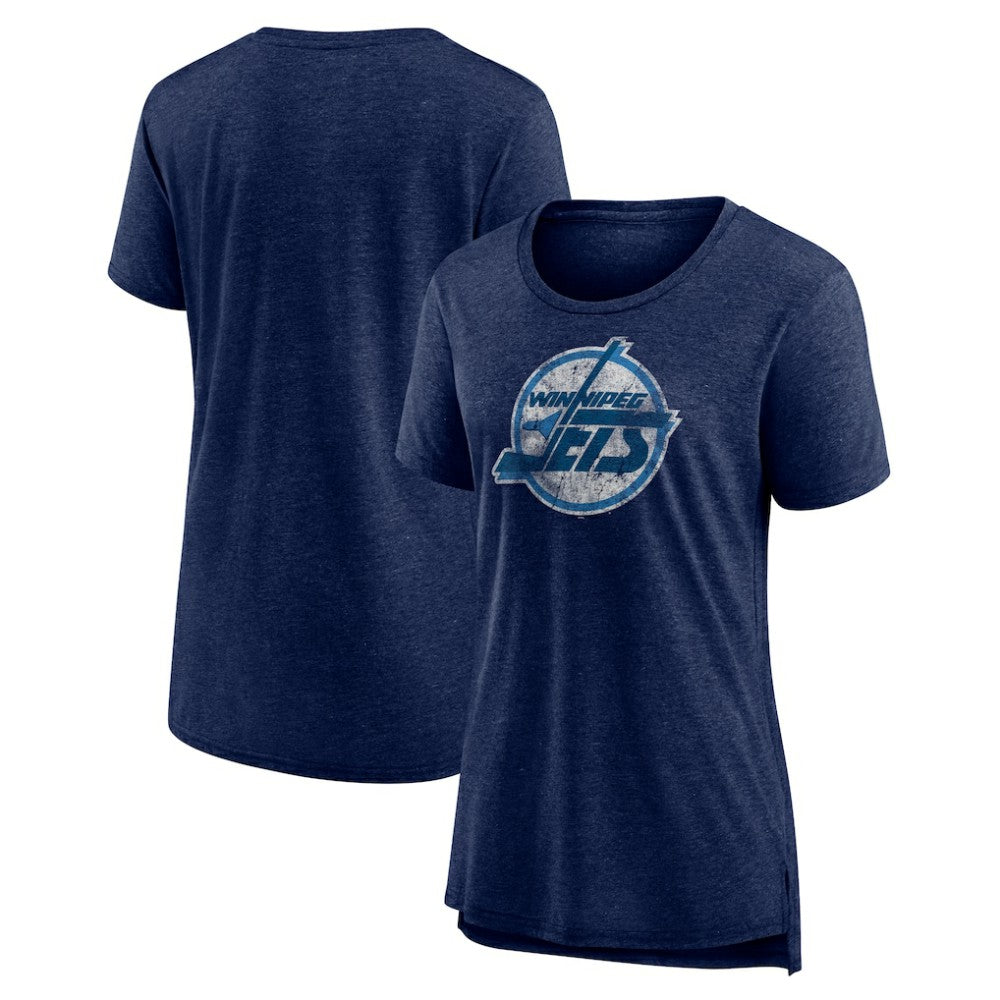Winnipeg Jets Women's Slow Whistle Tri-Blend T-Shirt Navy
