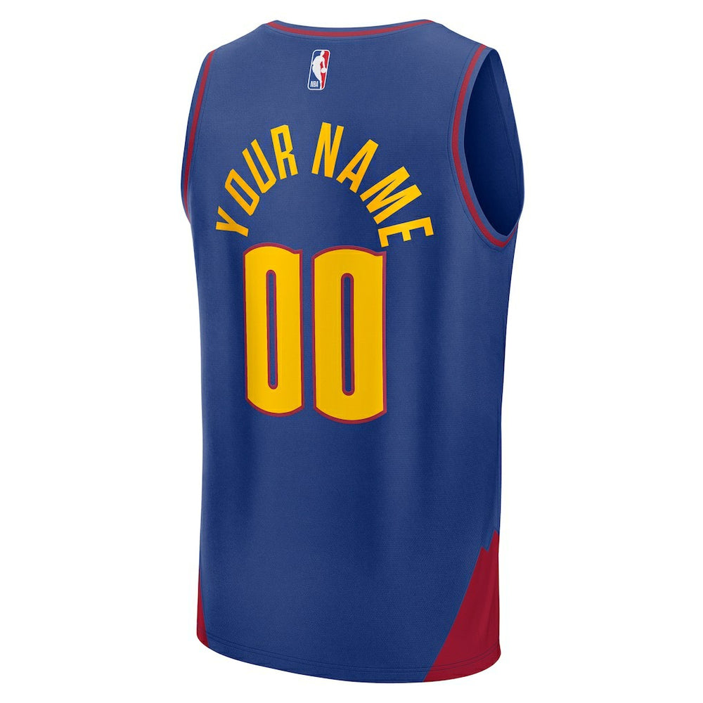 Denver Nuggets Fast Break Custom Jersey sale - Statement Editi- Blue
