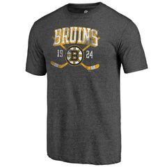 Boston Bruins Line Shift Tri-Blend T-Shirt Charcoal