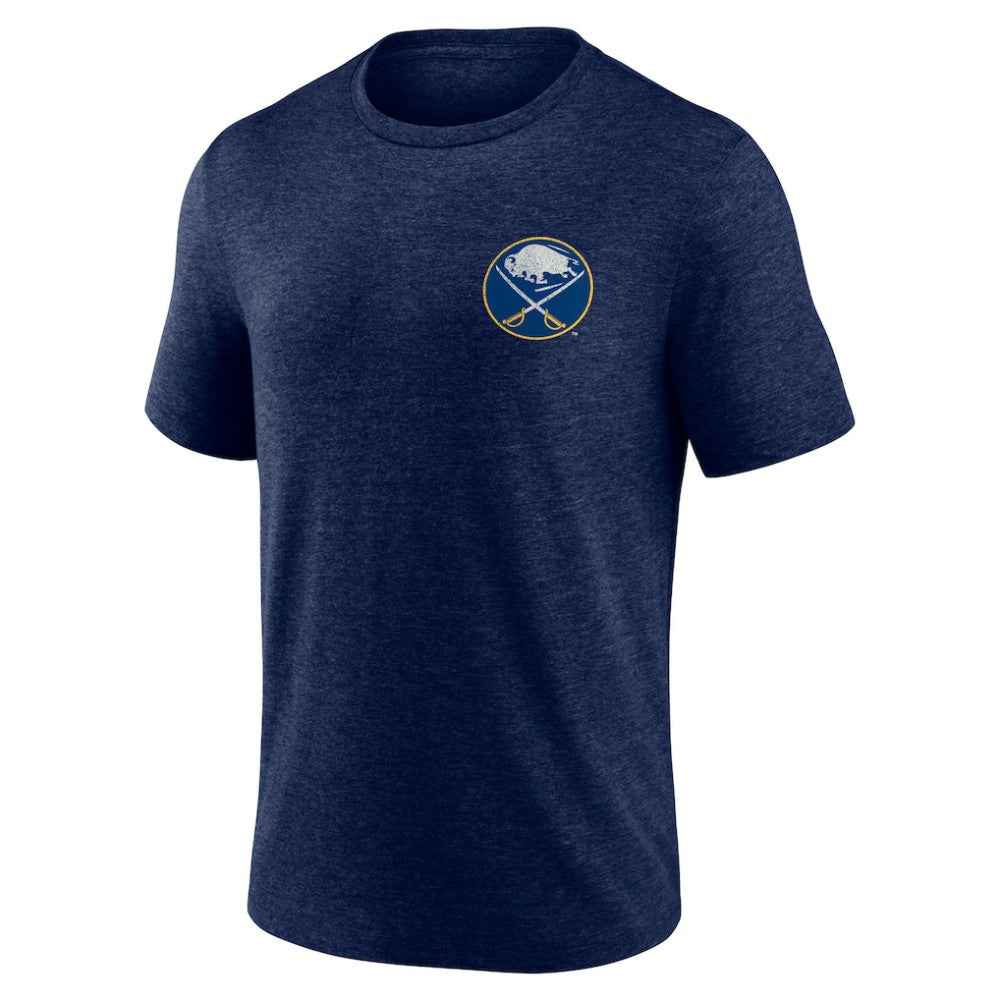 Buffalo Sabres Earnest Will Tri-Blend T-Shirt Navy
