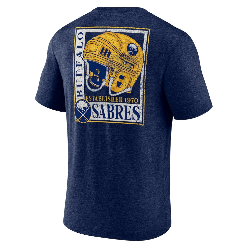 Buffalo Sabres Earnest Will Tri-Blend T-Shirt Navy