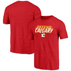 Calgary Flames Shoot to Score Tri-Blend T-Shirt Red