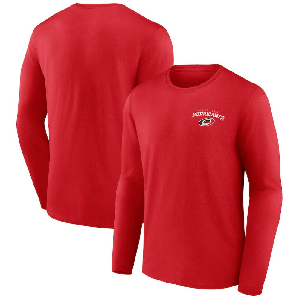Carolina Hurricanes Team Lockup Long Sleeve T-Shirt Red