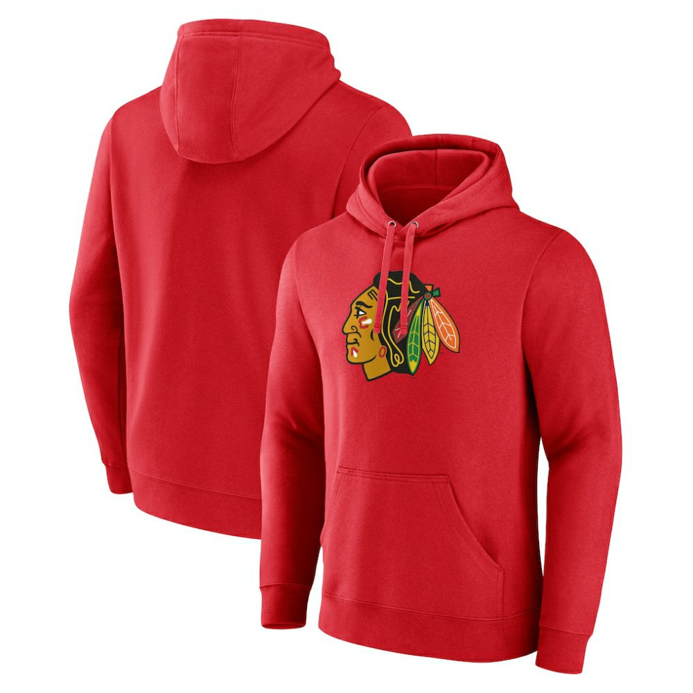 Chicago Blackhawks Primary Logo Pullover Hoodie Red