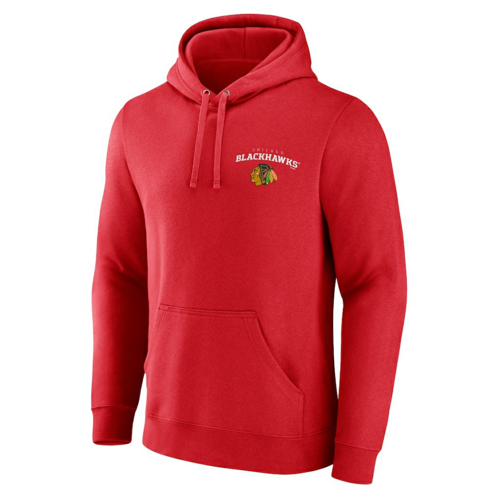 Chicago Blackhawks Team Lockup Pullover Hoodie Red