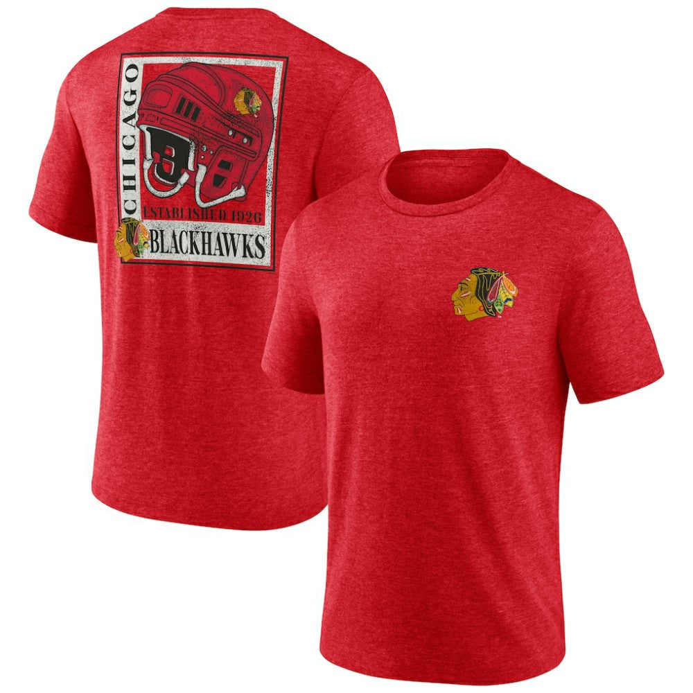 Chicago Blackhawks Earnest Will Tri-Blend T-Shirt Red