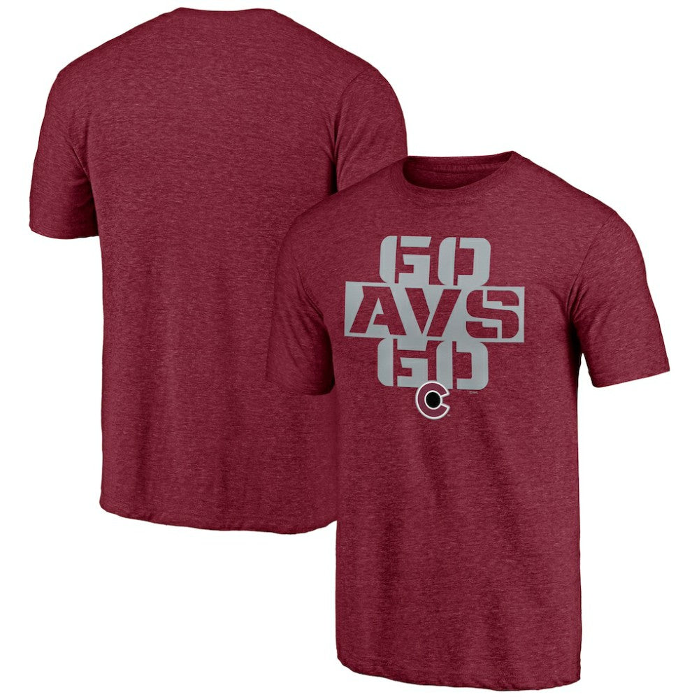 Colorado Avalanche Shoot to Score Tri-Blend T-Shirt Burgundy