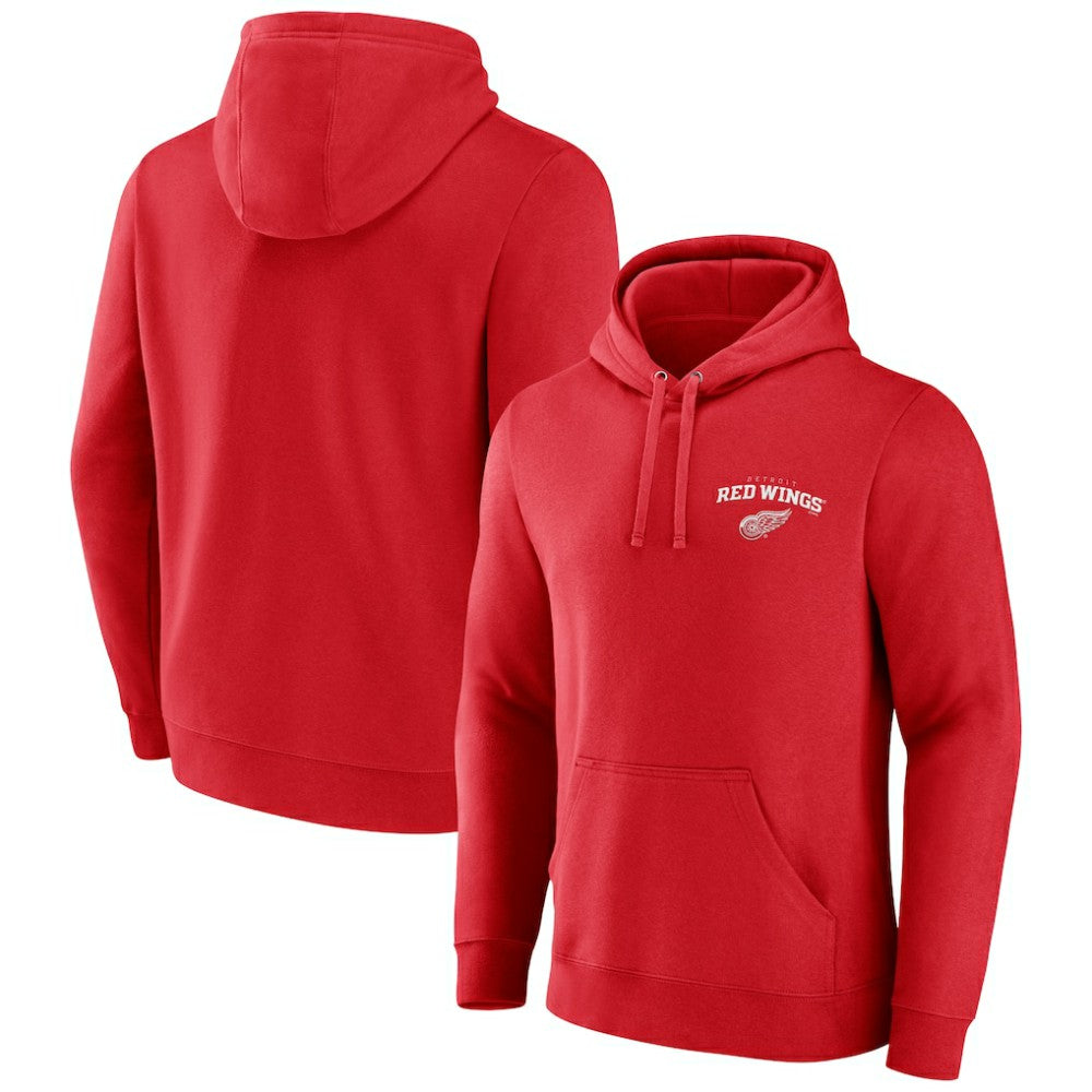 Detroit Red Wings Team Lockup Pullover Hoodie Red