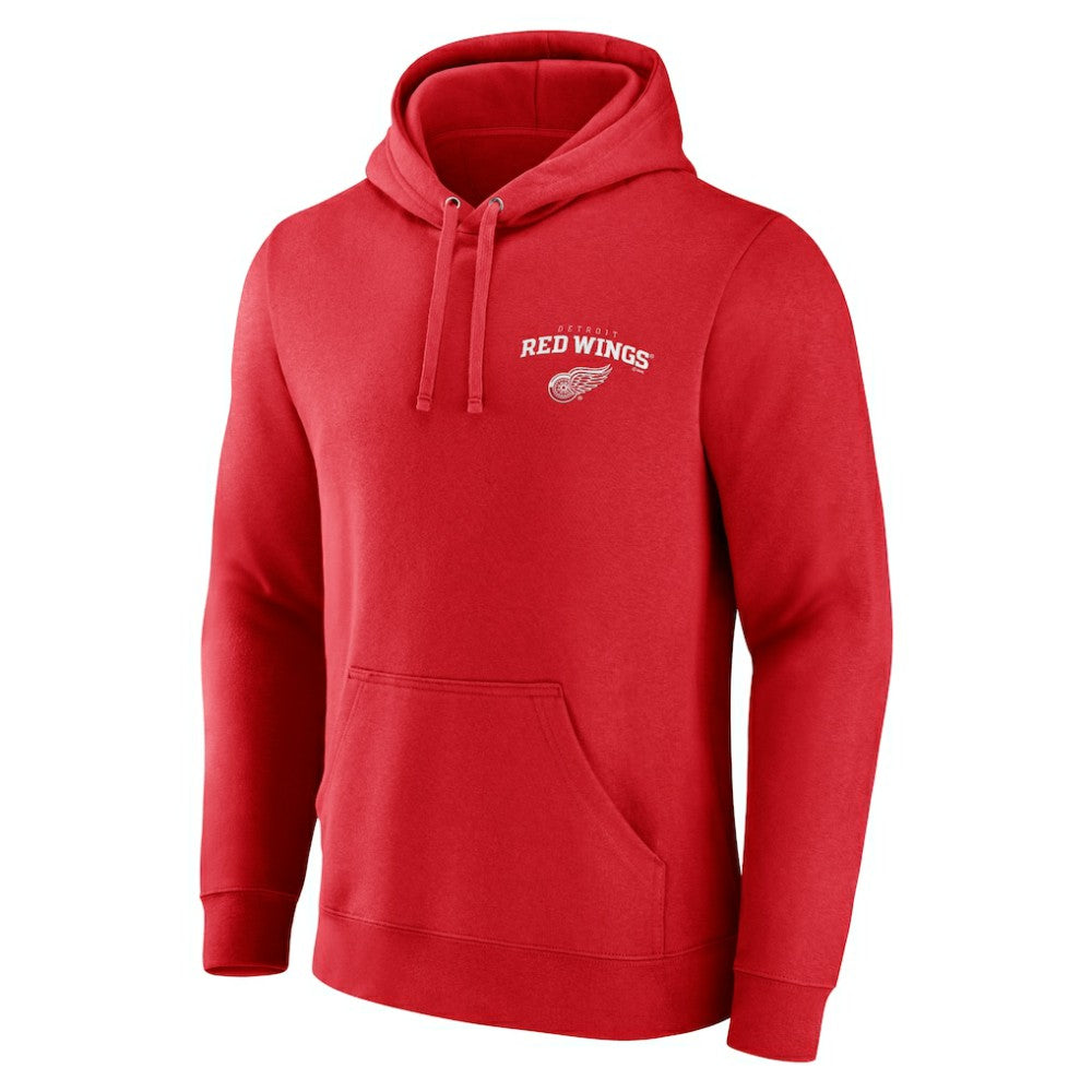Detroit Red Wings Team Lockup Pullover Hoodie Red