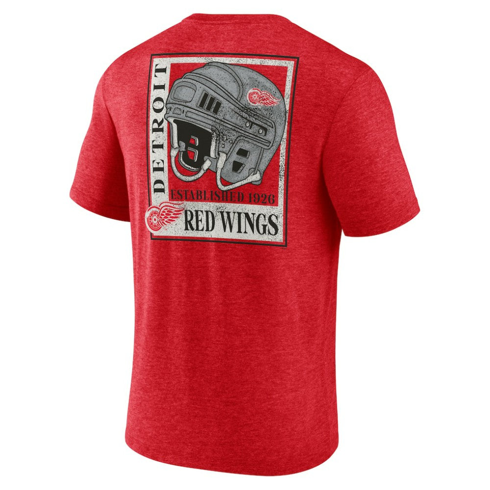 Detroit Red Wings Earnest Will Tri-Blend T-Shirt Red