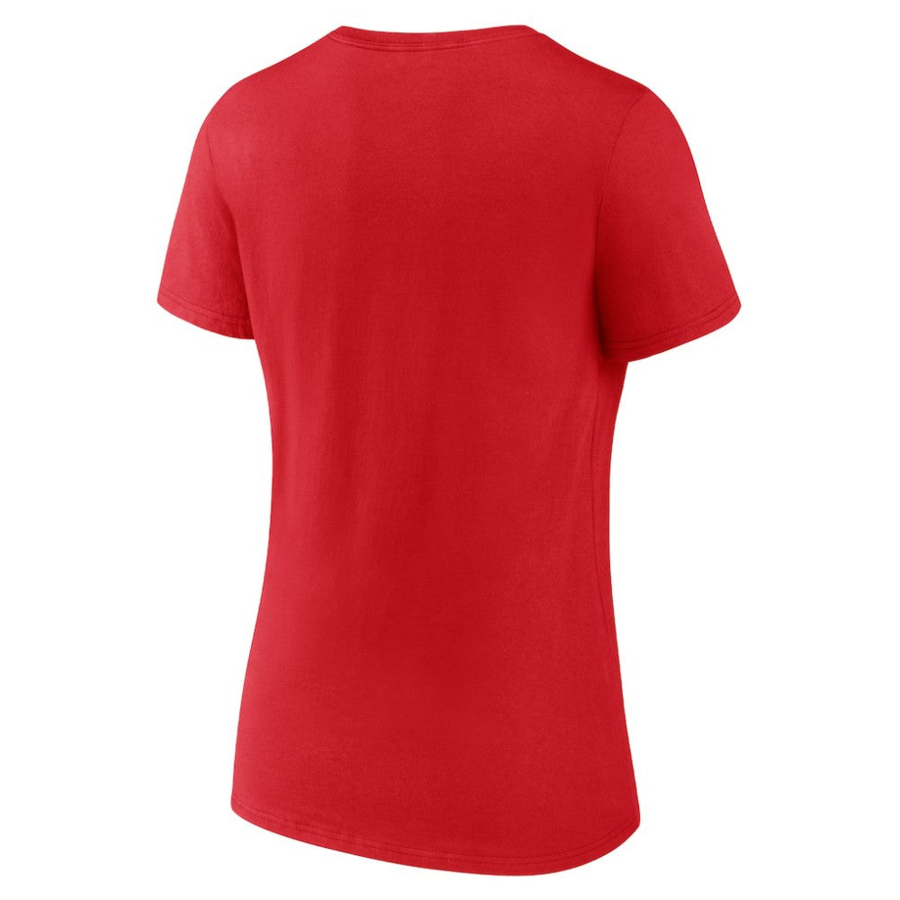 Edmonton Oilers Women's Canada Day V-Neck T-Shirt Red