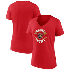 Florida Panthers Women's Active Edge V-Neck T-Shirt Red