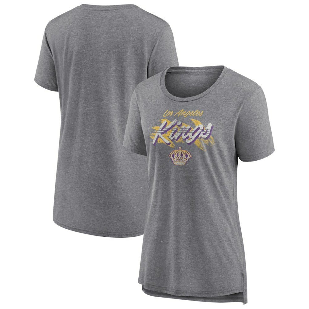 Los Angeles Kings Women's Hit the Ice Tri-Blend T-Shirt Gray