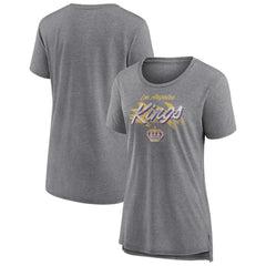 Los Angeles Kings Women's Hit the Ice Tri-Blend T-Shirt Gray