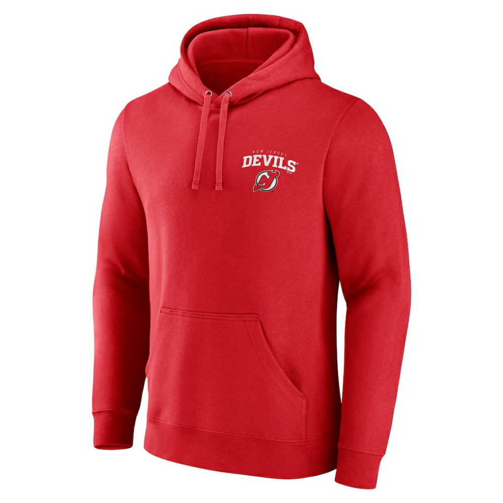 New Jersey Devils Team Lockup Pullover Hoodie Red
