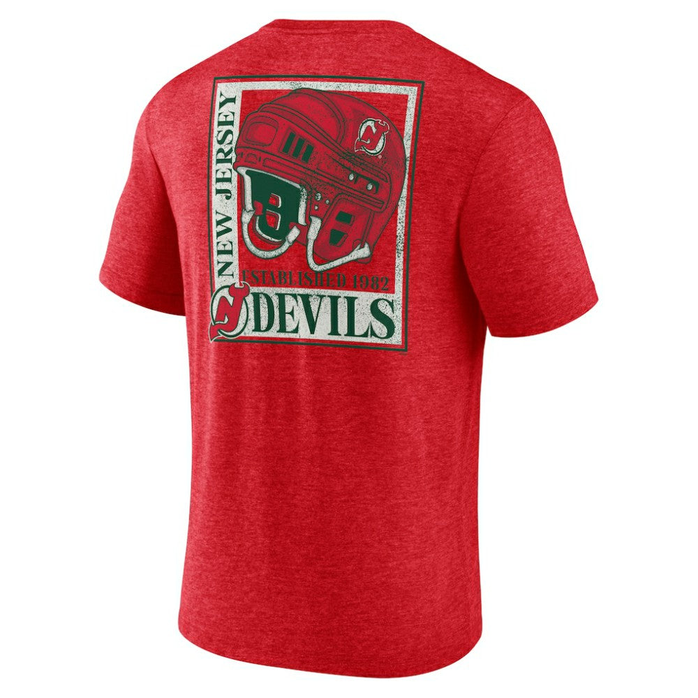 New Jersey Devils Earnest Will Tri-Blend T-Shirt Red