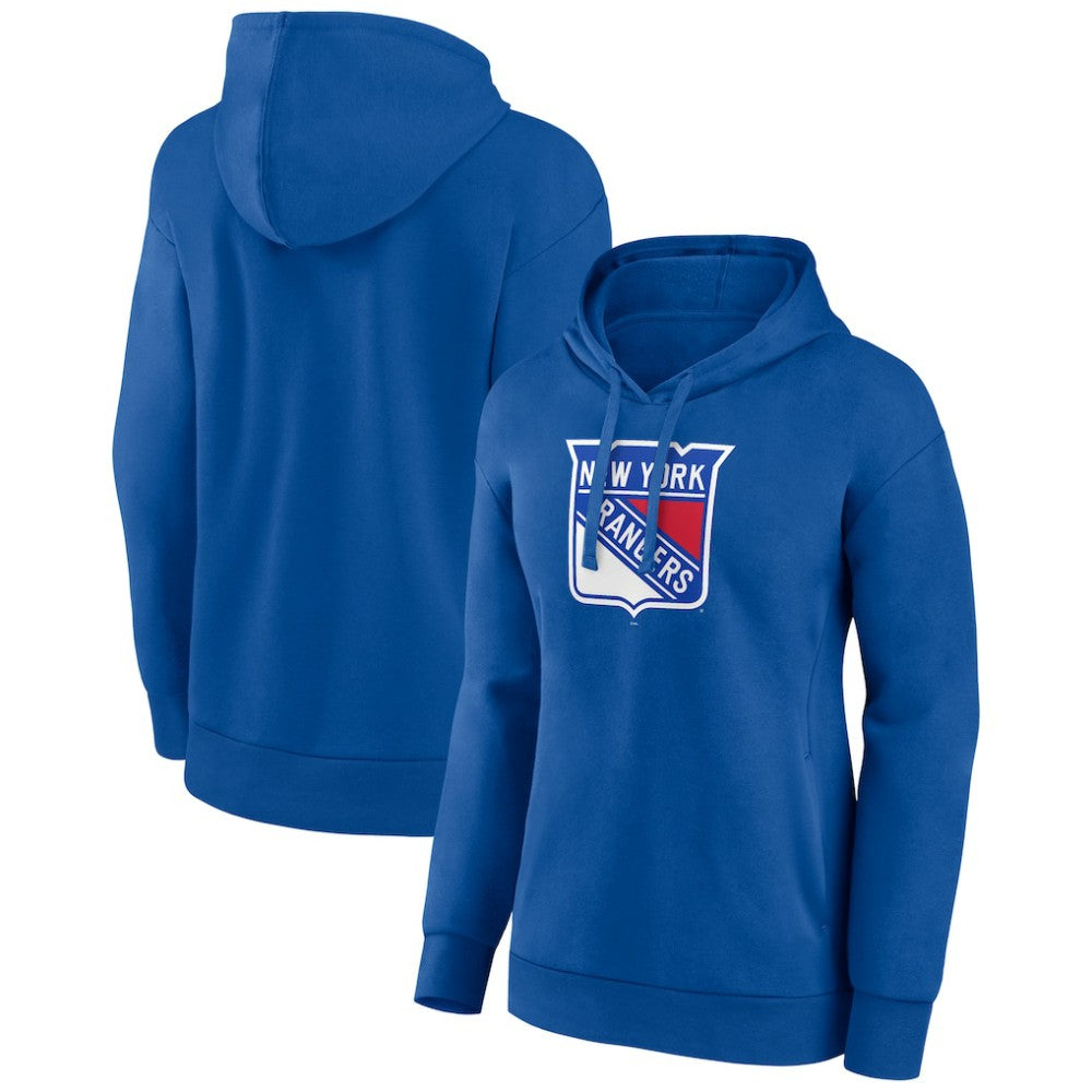 New York Rangers Women's Primary Logo Pullover Hoodie Blue