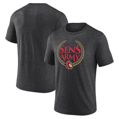 Ottawa Senators Shout Out Tri-Blend T-Shirt Charcoal