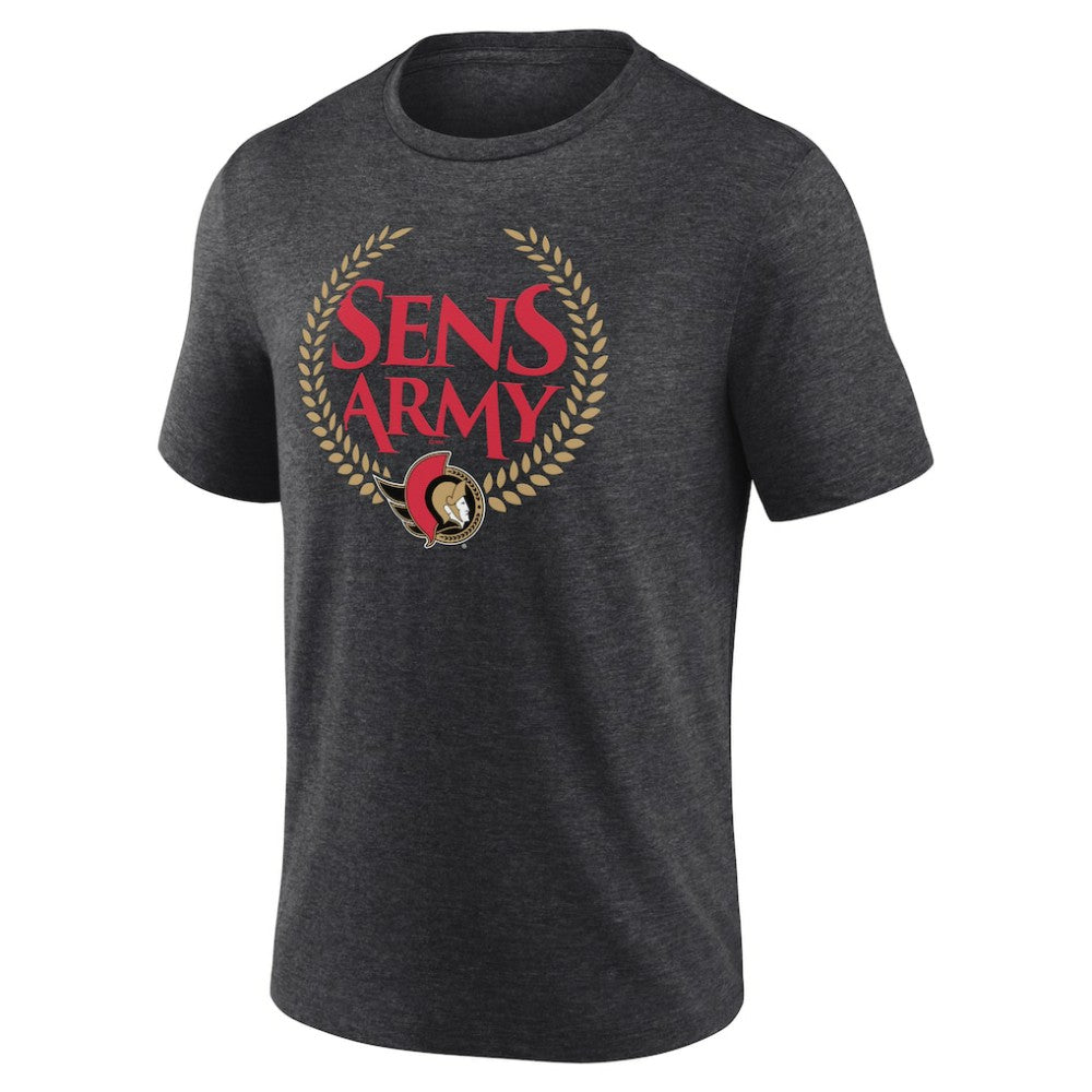 Ottawa Senators Shout Out Tri-Blend T-Shirt Charcoal