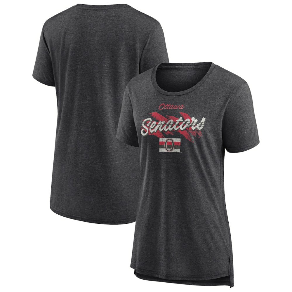 Ottawa Senators Women's Hit the Ice Tri-Blend T-Shirt Gray