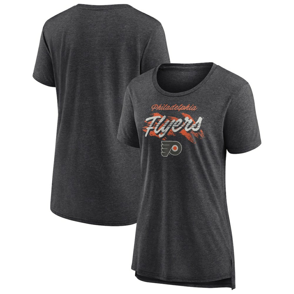 Philadelphia Flyers Women's Hit the Ice Tri-Blend T-Shirt Gray