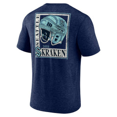 Seattle Kraken Earnest Will Tri-Blend T-Shirt Deep Sea Blue