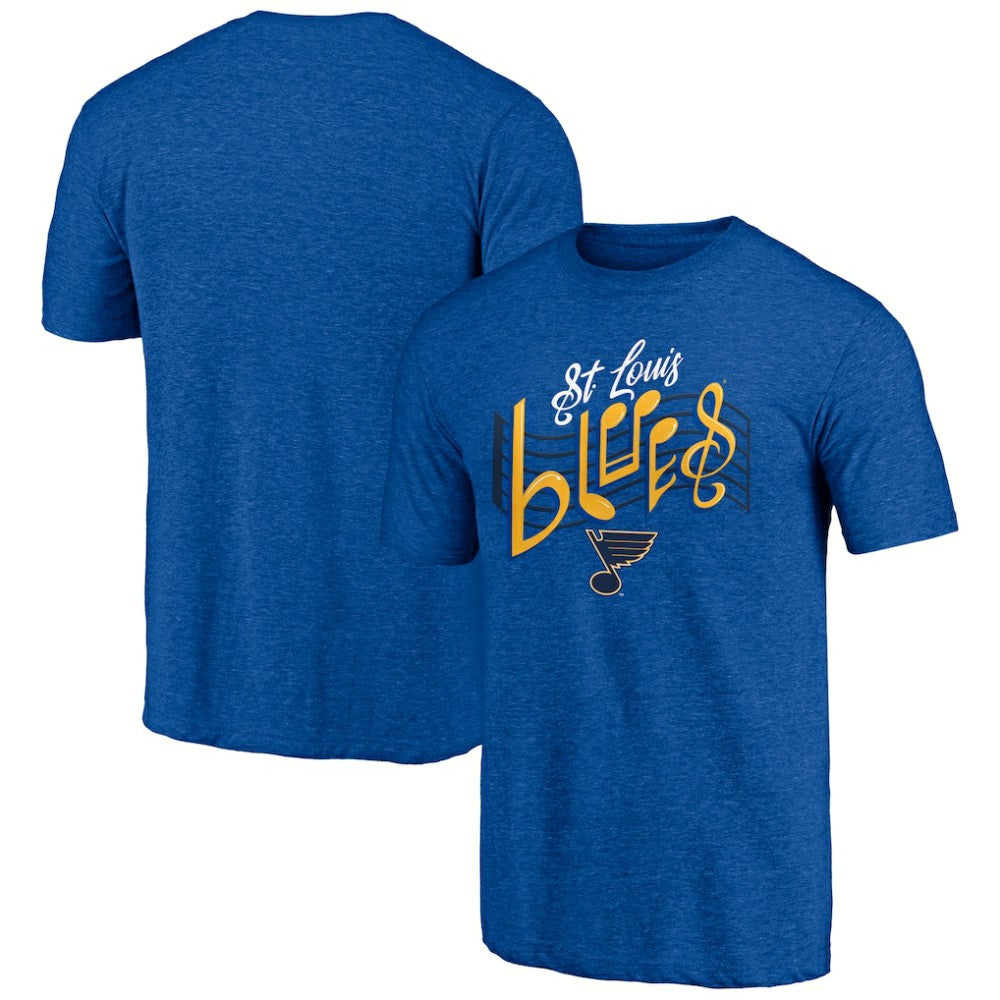 St. Louis Blues Shoot to Score Tri-Blend T-Shirt Blue