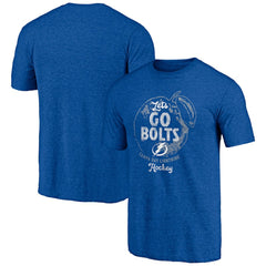 Tampa Bay Lightning Shoot to Score Tri-Blend T-Shirt Blue