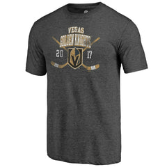 Vegas Golden Knights Line Shift Tri-Blend T-Shirt Charcoal