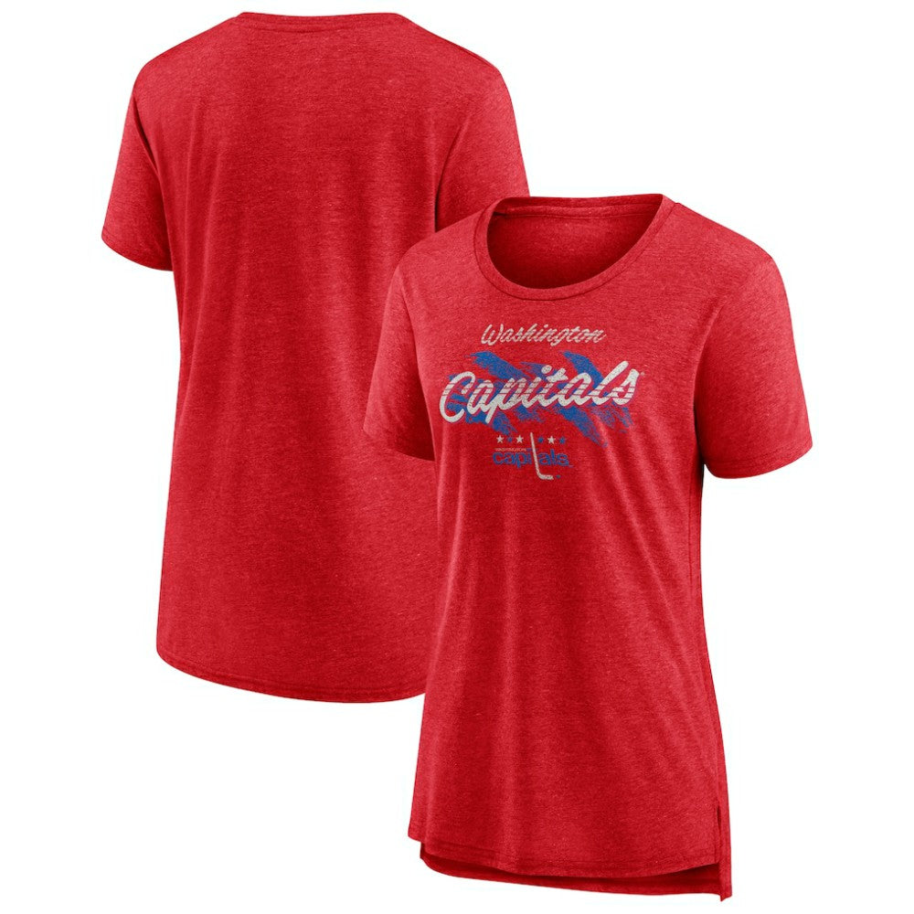 Washington Capitals Women's Hit the Ice Tri-Blend T-Shirt Red