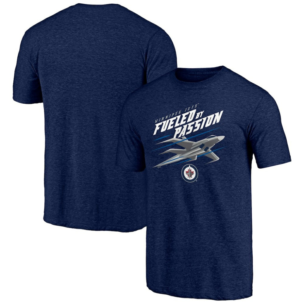 Winnipeg Jets Shoot to Score Tri-Blend T-Shirt Navy