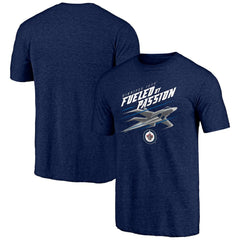 Winnipeg Jets Shoot to Score Tri-Blend T-Shirt Navy