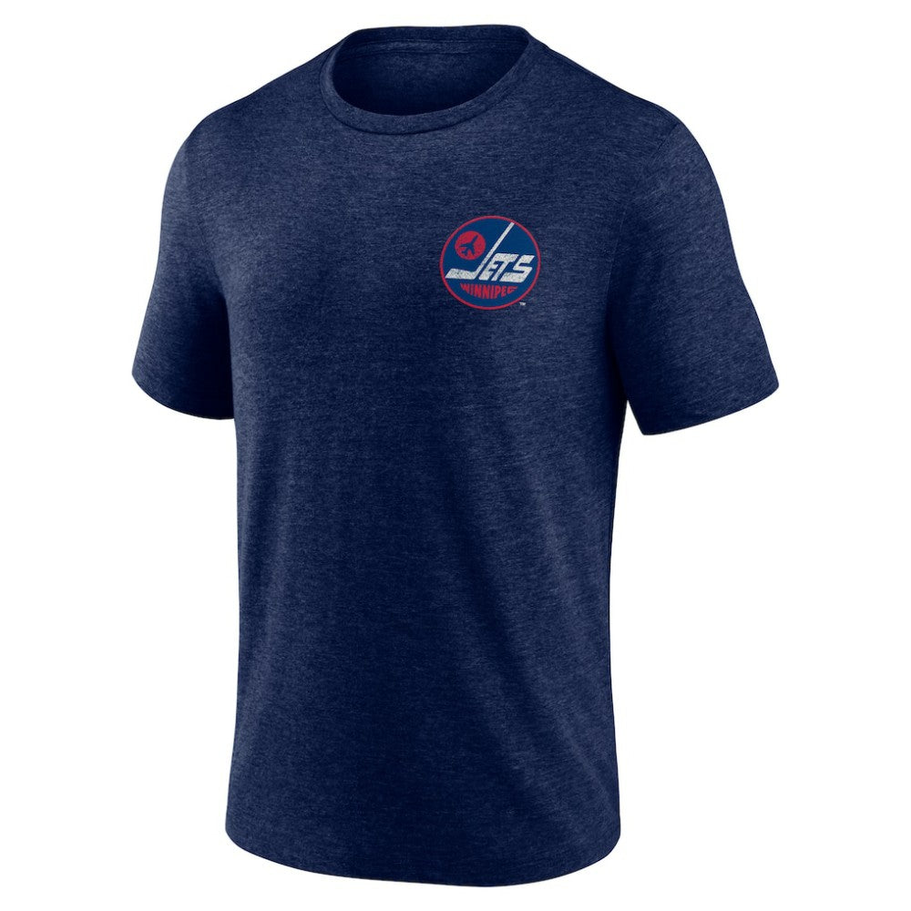 Winnipeg Jets Earnest Will Tri-Blend T-Shirt Navy