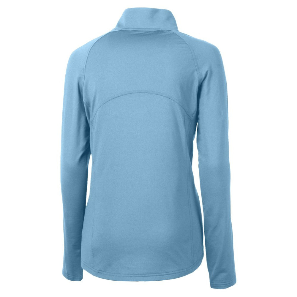 St. Louis Cardinals Cutter & Buck Women's Raglan Adapt Eco Knit Stretch Recycled Half-Zip Top Powder Blue