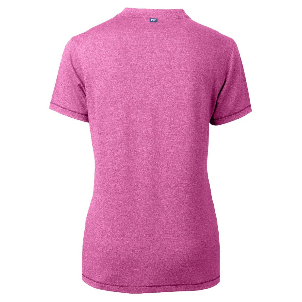 Detroit Tigers Cutter & Buck Forge Heathered Stretch Blade Top Light Pink