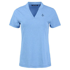 Boston Red Sox Cutter & Buck Forge Heathered Stretch Blade Top Heather Powder Blue