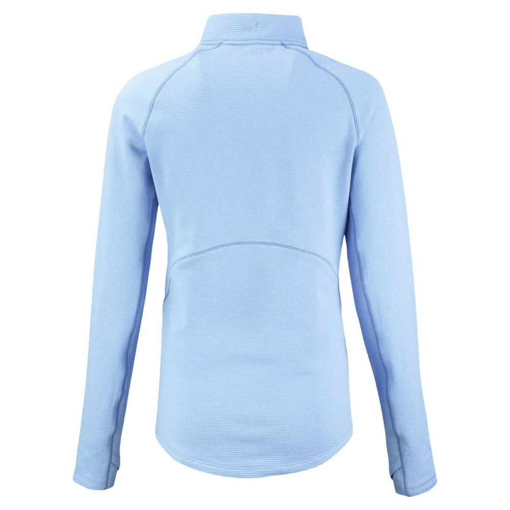 Chicago Cubs Cutter & Buck Women's Peshastin Eco Fleece Recycled Half-Zip Jacket Heather Powder Blue