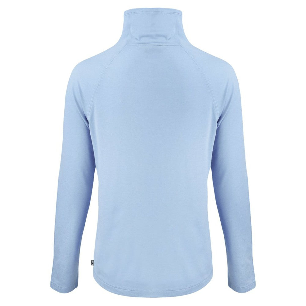 Philadelphia Phillies Cutter & Buck Women's Coastline Epic Comfort Eco Recycled Funnel Neck Pullover Top Powder Blue