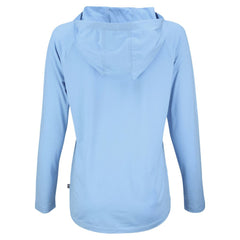 Chicago Cubs Cutter & Buck Women's Coastline Epic Comfort Eco Recycled Long Sleeve Hoodie T-Shirt Powder Blue