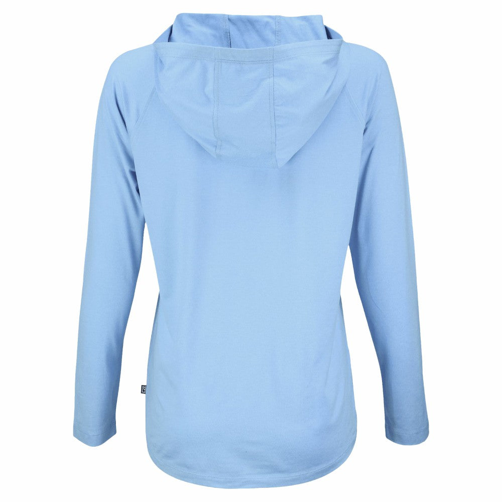 Milwaukee Brewers Cutter & Buck Women's Coastline Epic Comfort Eco Recycled Long Sleeve Hoodie T-Shirt Powder Blue