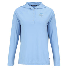 Philadelphia Phillies Cutter & Buck Women's Coastline Epic Comfort Eco Recycled Long Sleeve Hoodie T-Shirt Powder Blue