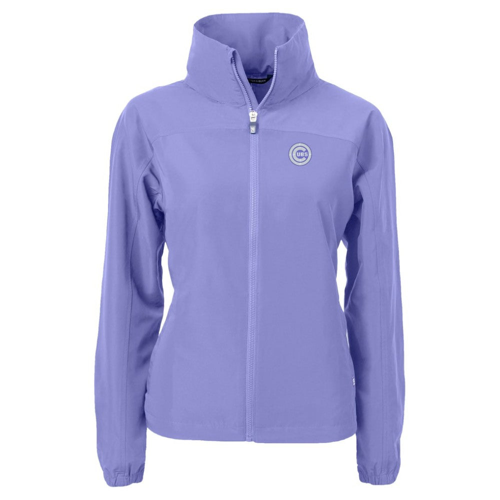 Chicago Cubs Cutter & Buck Women's Charter Eco Recycled Full-Zip Jacket Lavender