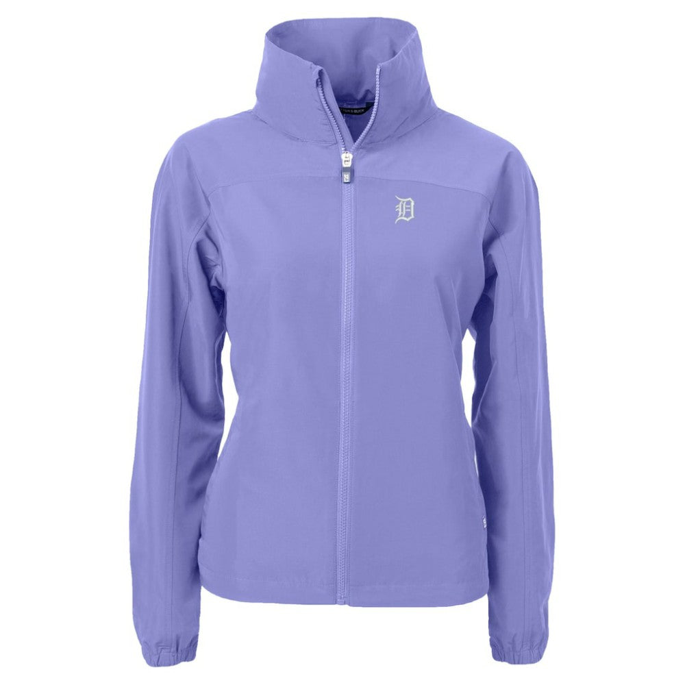Detroit Tigers Cutter & Buck Women's Charter Eco Recycled Full-Zip Jacket Lavender
