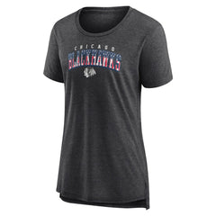 Chicago Blackhawks Women's Proud Tri-Blend T-Shirt Gray