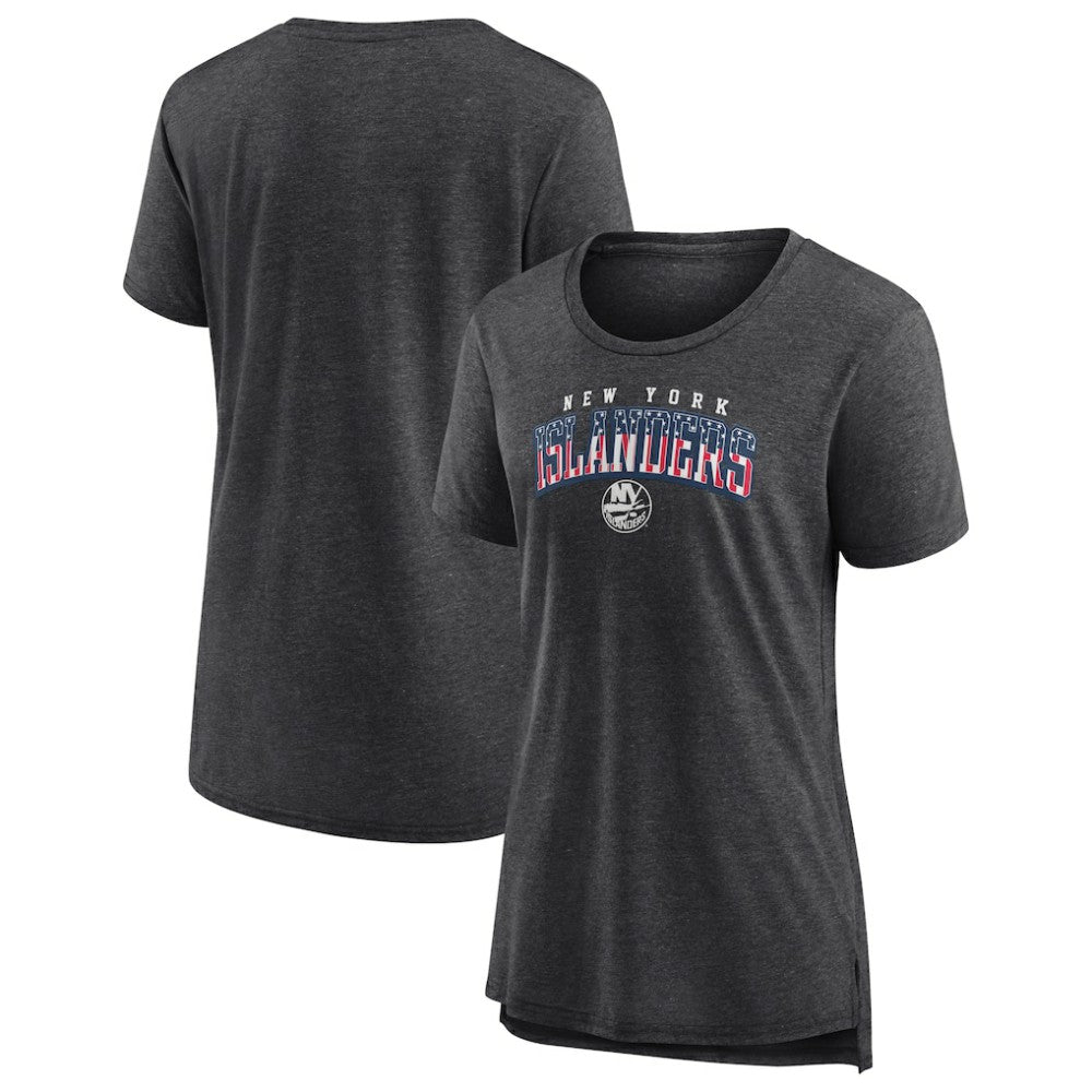 New York Islanders Women's Proud Tri-Blend T-Shirt Gray