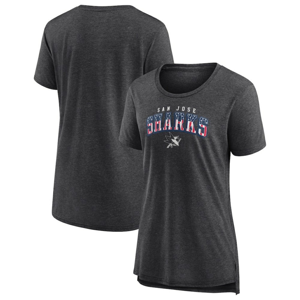 San Jose Sharks Women's Proud Tri-Blend T-Shirt Gray