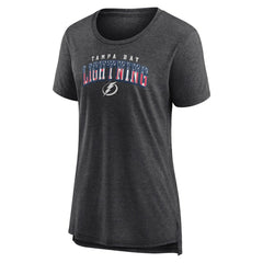 Tampa Bay Lightning Women's Proud Tri-Blend T-Shirt Gray