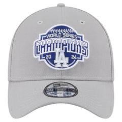 Los Angeles Dodgers 2024 World Series Champions 39THIRTY Flex Hat Gray | New Era
